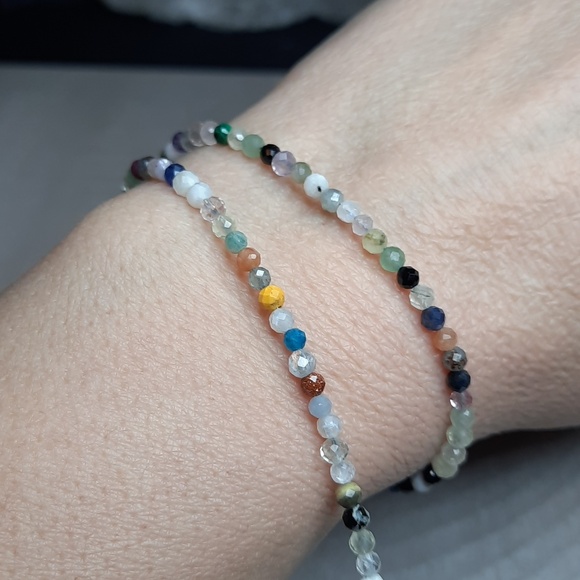 3mm Faceted Multi Gem Stone 15in Strand #3 - Picture 4 of 4